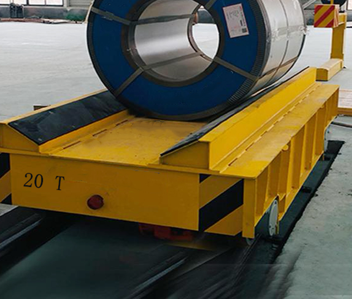 山东钢厂20吨有轨钢卷台电动平车
